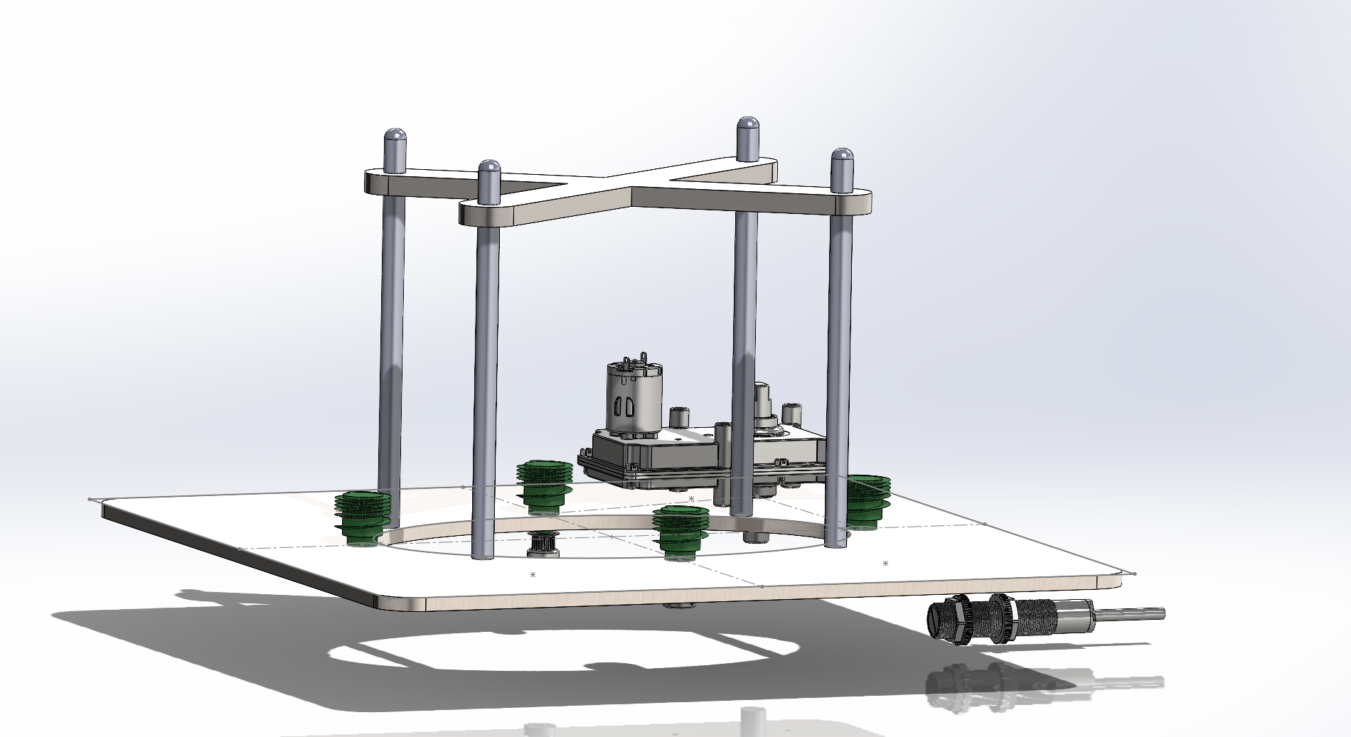 Full CAD assembly of the bowl denester mechanism